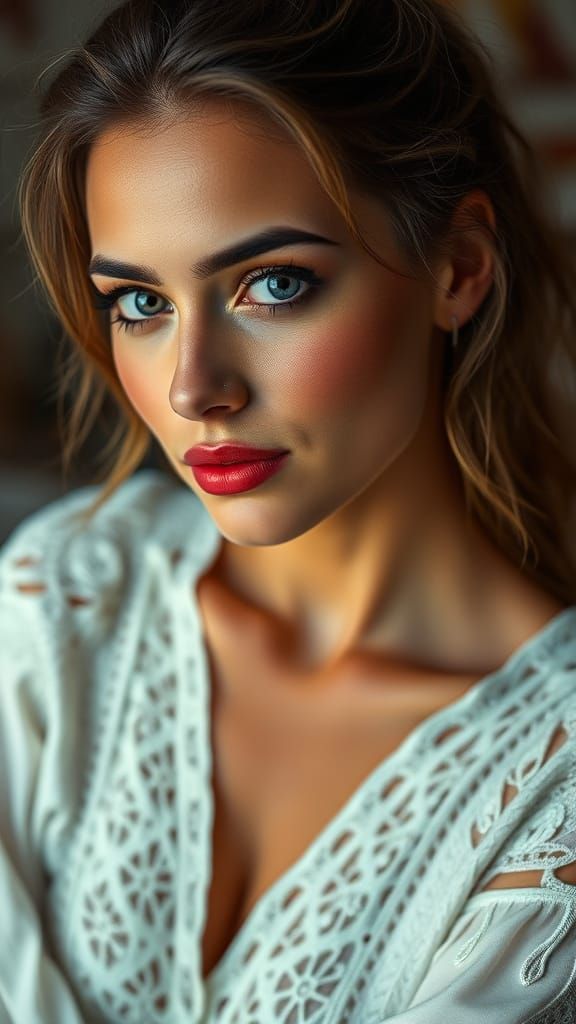 Hyperdetailed Portrait of a Beautiful Coquette