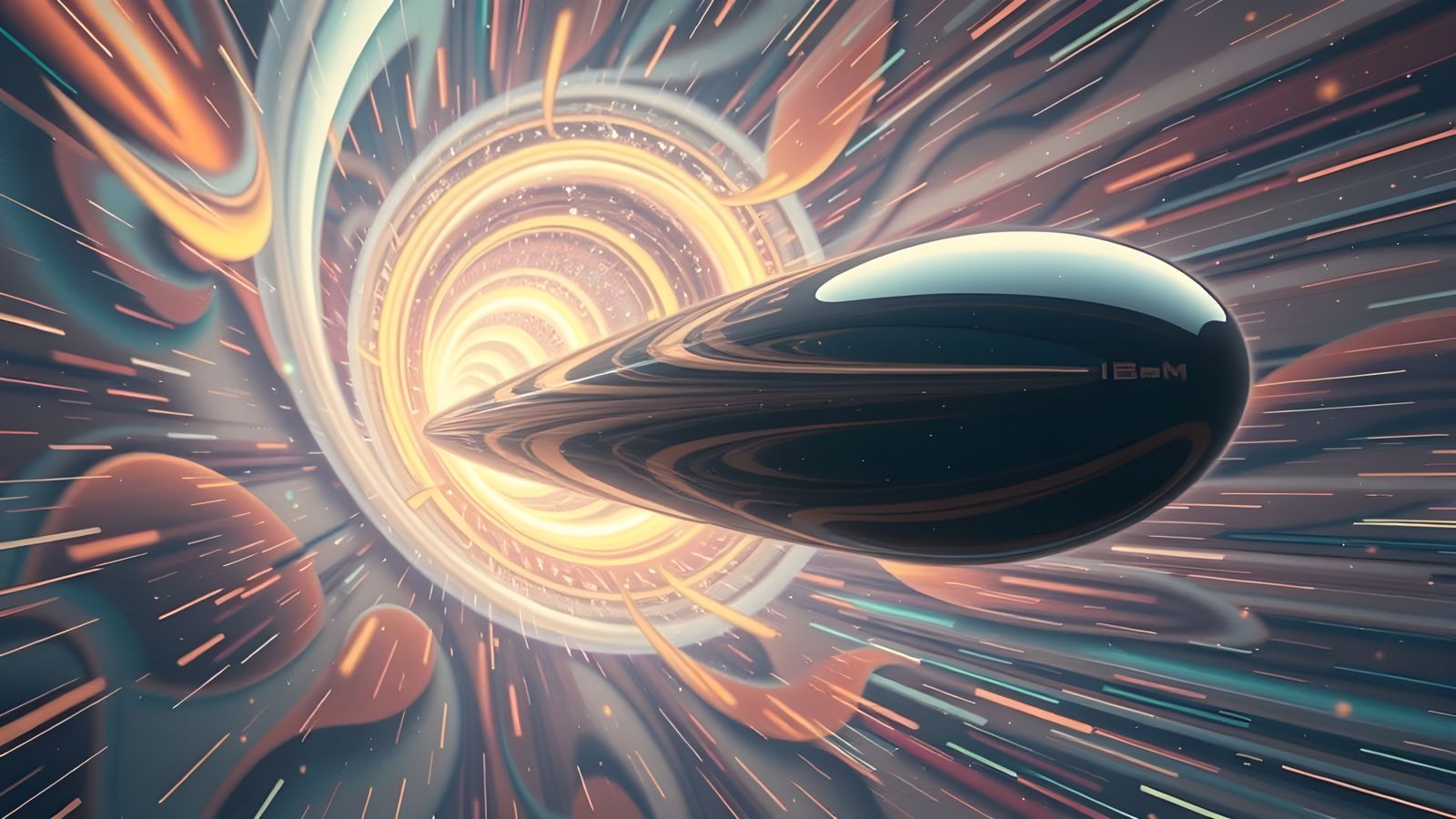 Gleaming Cosmic Cylinder in Soft Pastel Hues