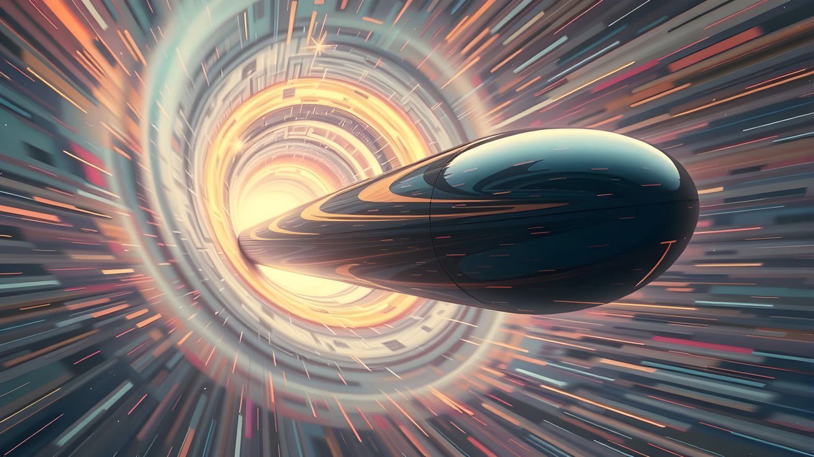 Cyberpunk Dreamscape: A Shimmering Cylinder of Interstellar ...