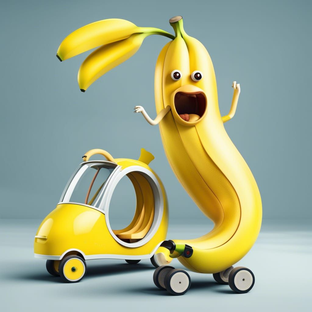 Banana on Wheels: Whimsical Self-Propelled Creation