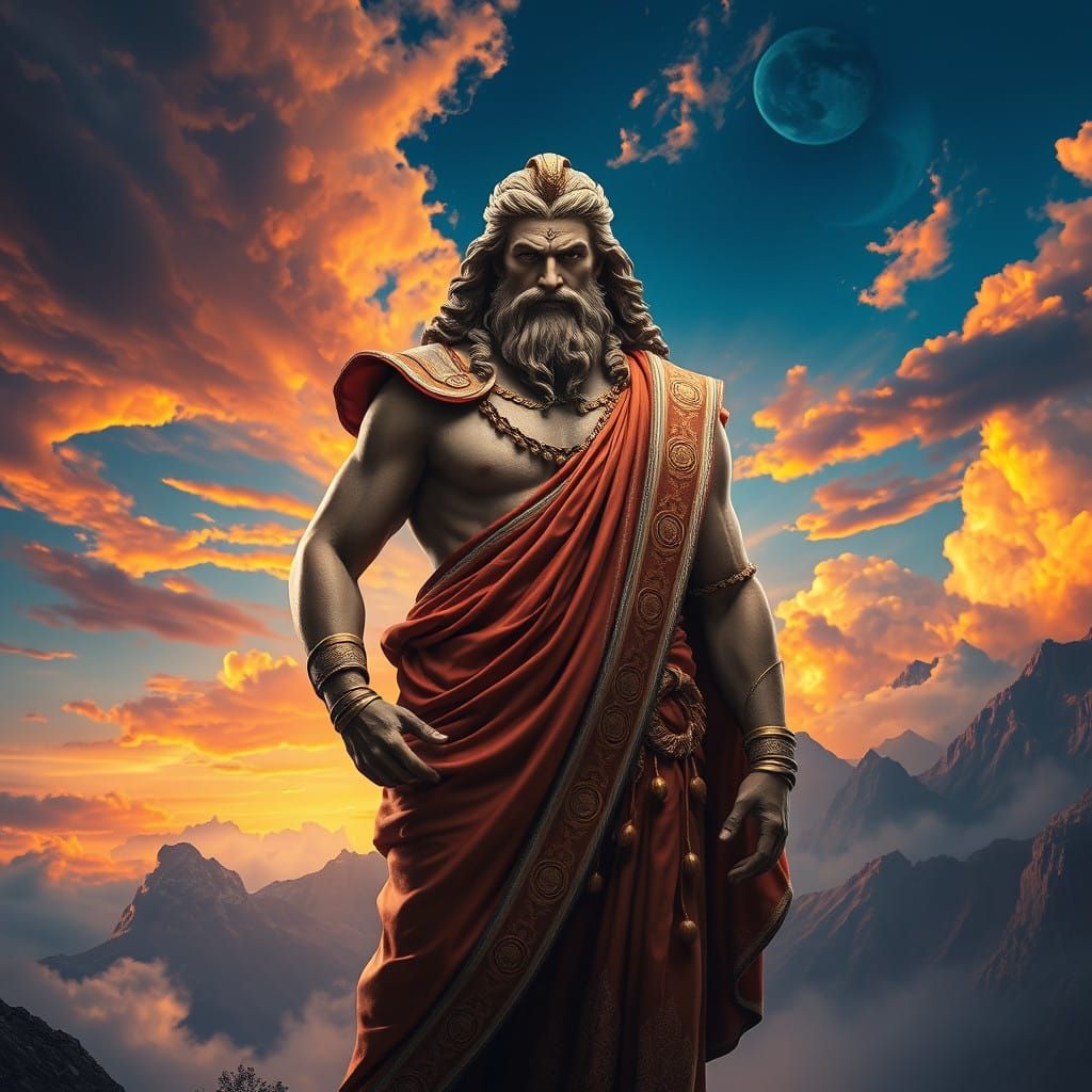 Majestic Greek God in Stunning Matte Painting