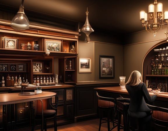 Irish Pub at Night: Photorealistic Moody Interior
