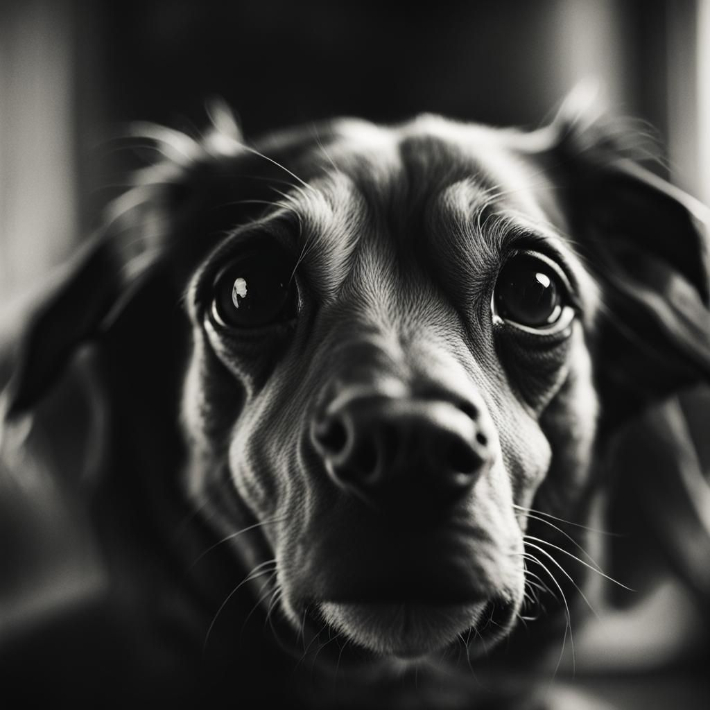 Heartbreaking Portrait of a Sad-Eyed Puppy