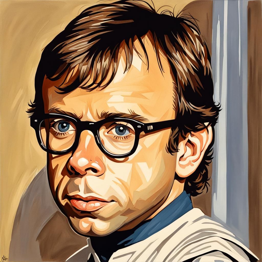 Rick Moranis as Luke Skywalker: Gouache Painting