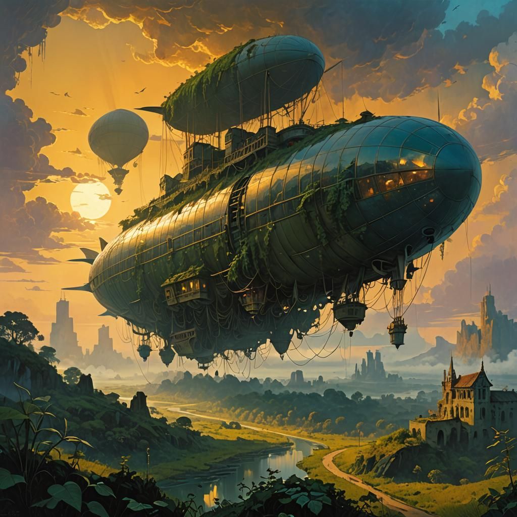 Forgotten City in the Clouds, Romantic Landscape