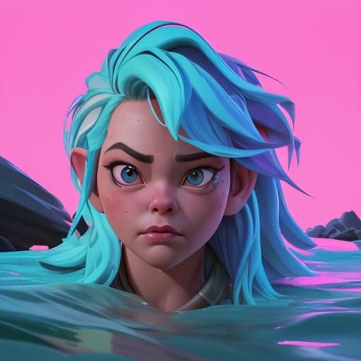Hyperrealistic Splash Art Portrait with Dramatic Lighting