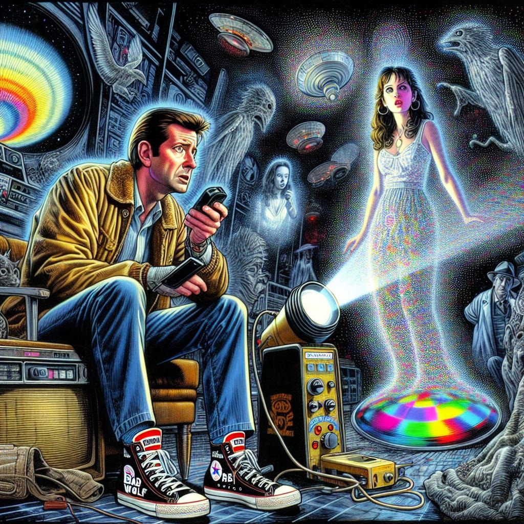 Ghost Hunters Investigate TARDIS in Comic Book Art Style