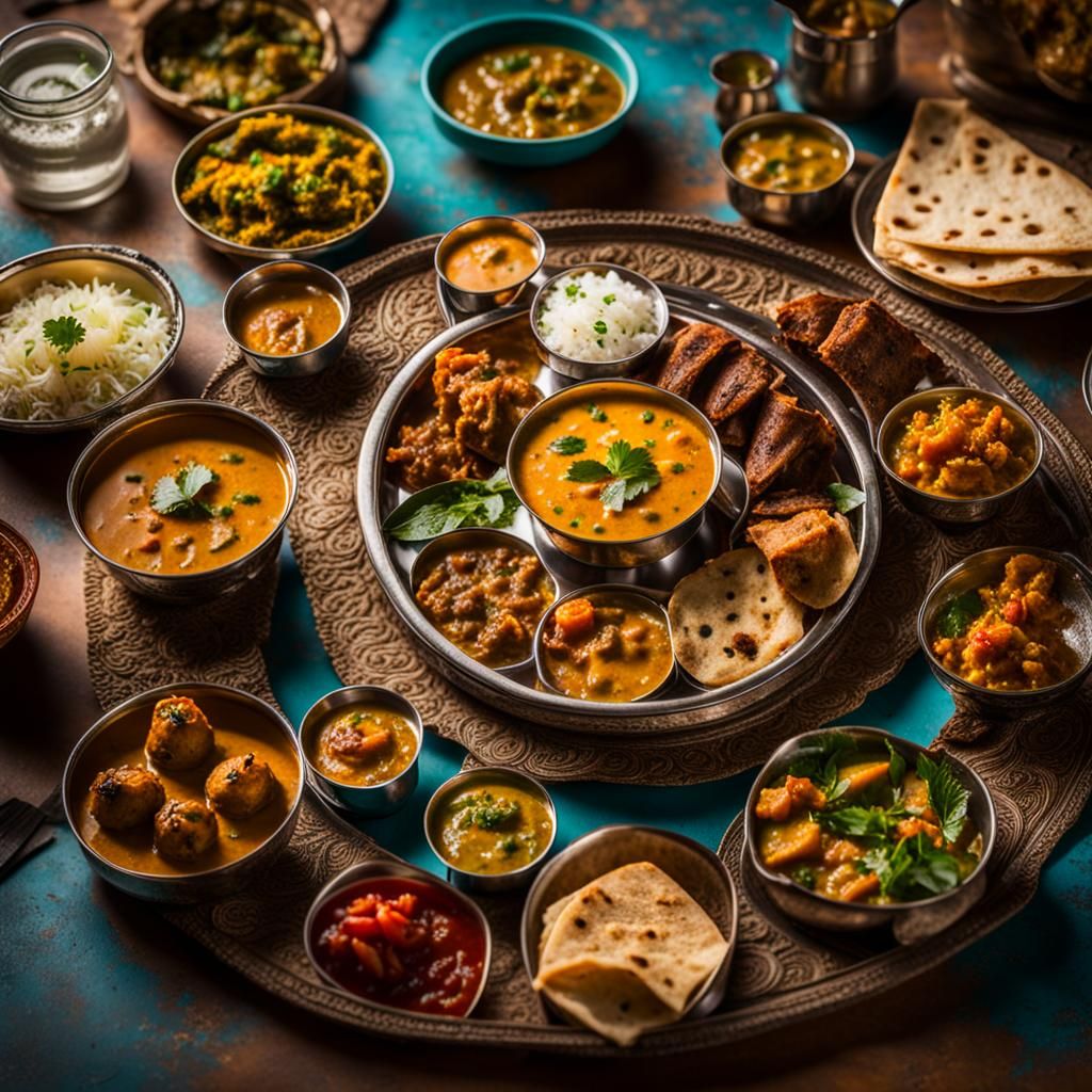 Amazing Indian Thali Dinner in Professional Photography