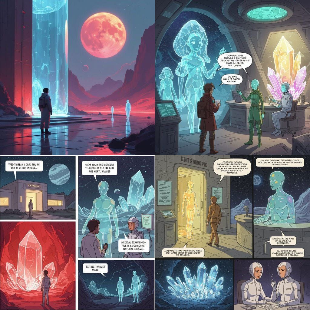 Arrival on Entropie: A Serene Alien World