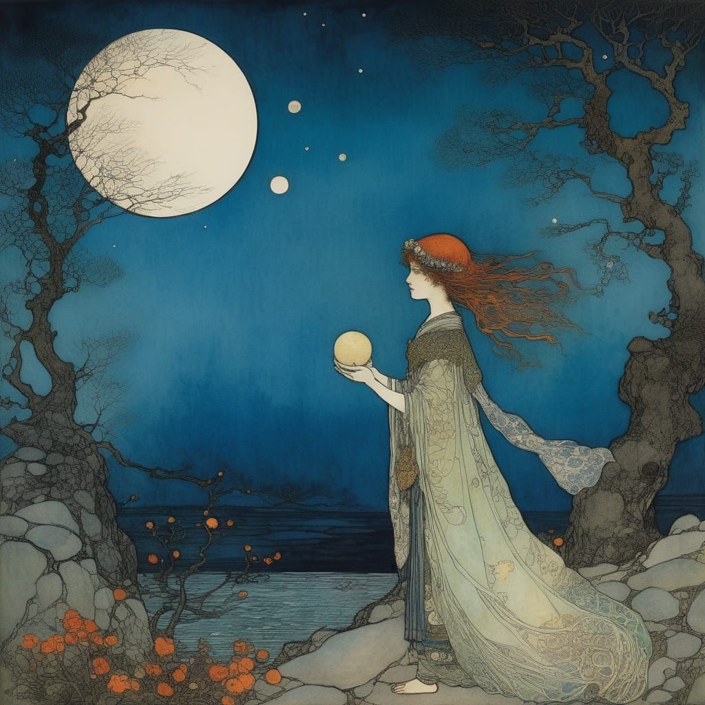 Surreal Spring God Reveals Floral Paradise in Dreamlike Art