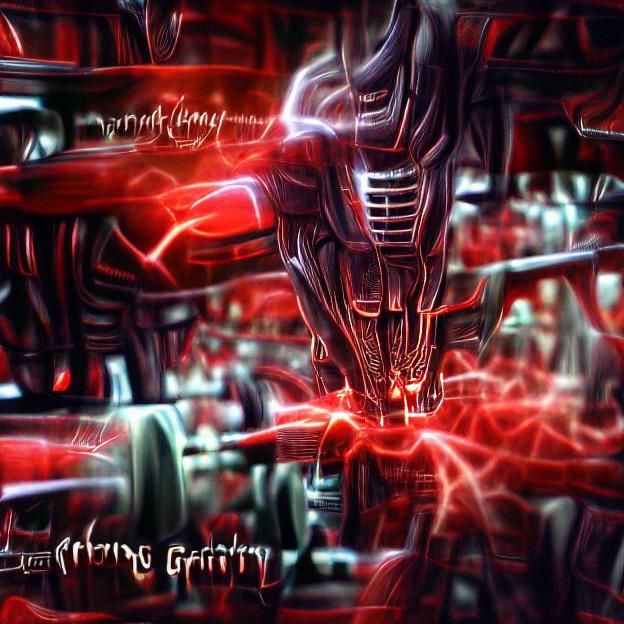 Biomechanical Borg Machine in Giger Style