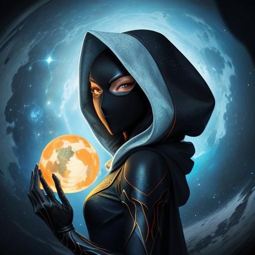 Colossal Spider Gwen in Space Holding Earth