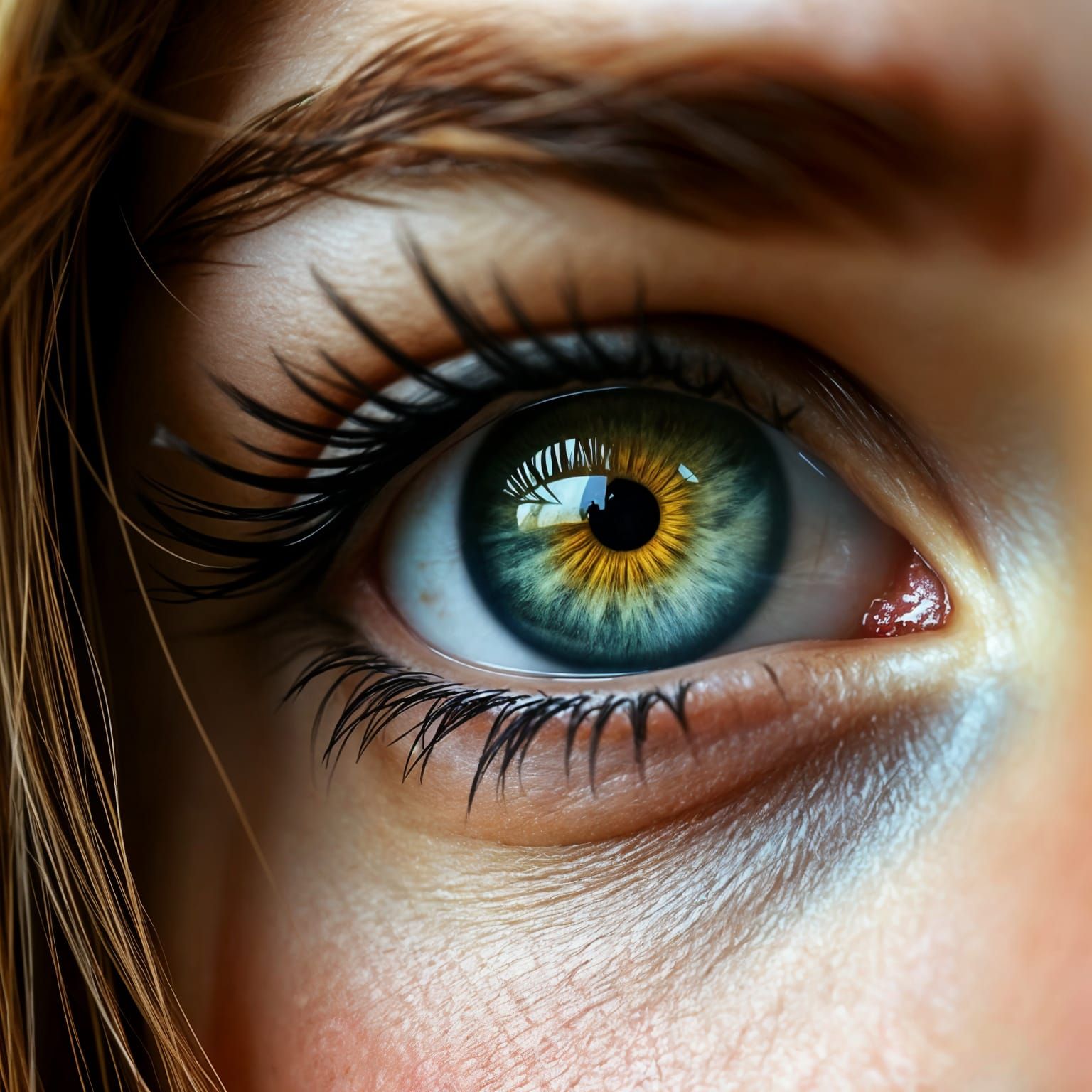 Siren's Enchanting Green Eyes in Stunning Realistic Portrait