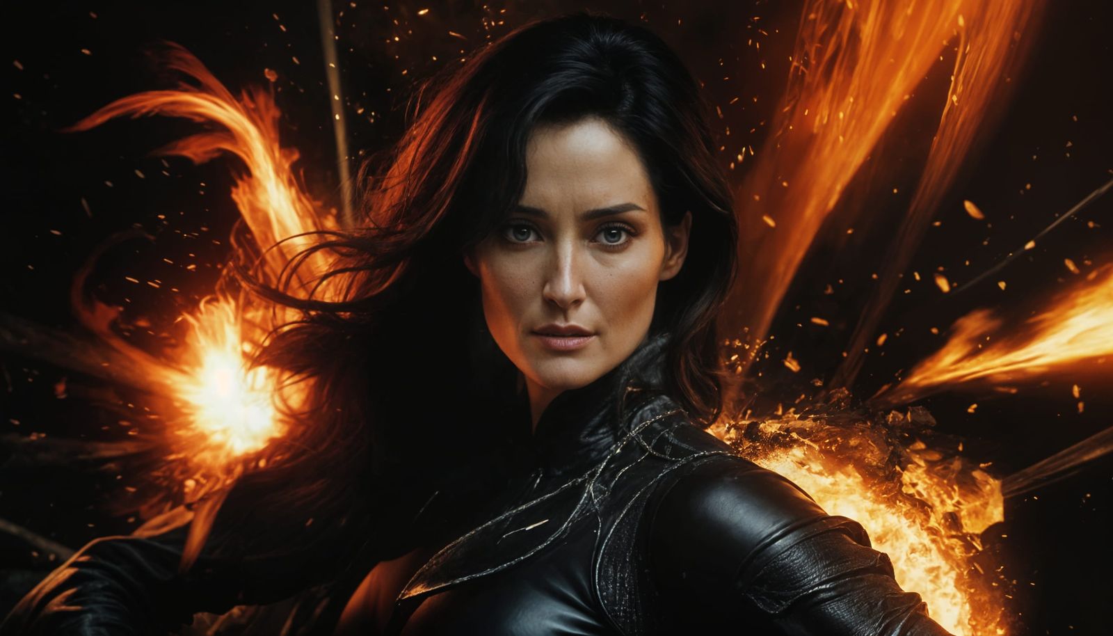 Carrie-Anne Moss as 90s Jane Bond in Action