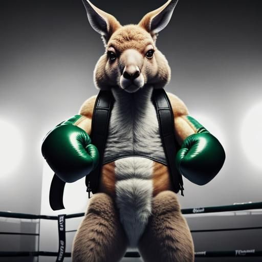 Boxing Kangaroo Ready to Rumble
