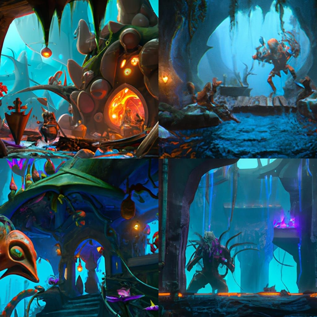 Fantastical Friendly Underworld in Detailed Matte Painting