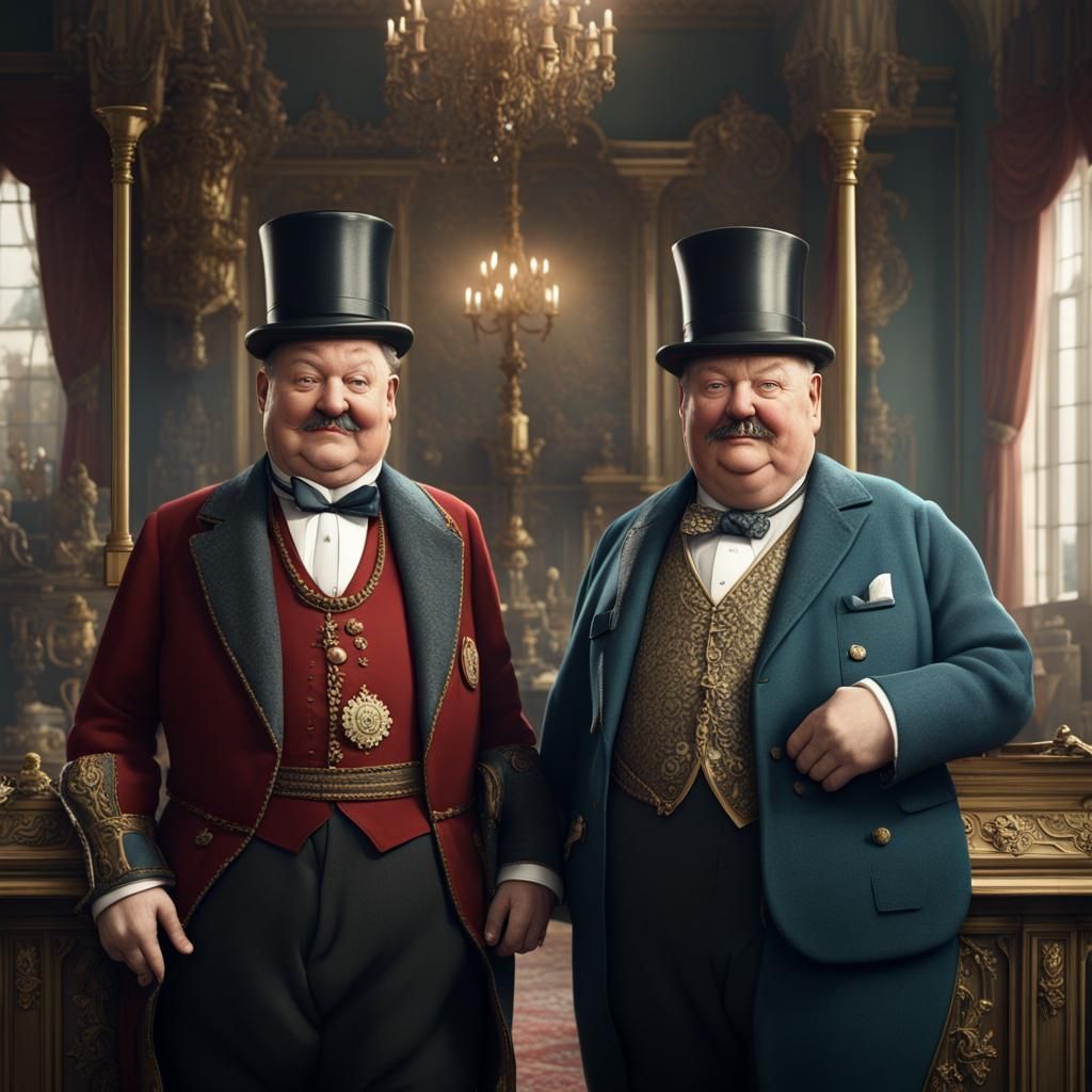 Laurel and Hardy Meet Emperor Joseph: Detailed Matte Paintin...