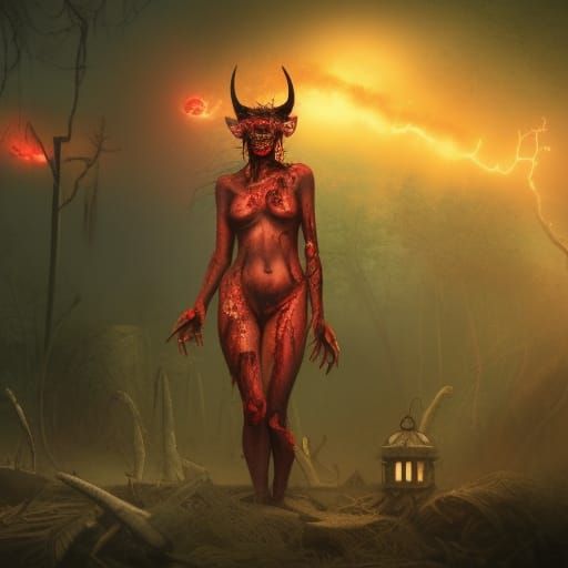 Cursed Jungle Woman Worships a Demon