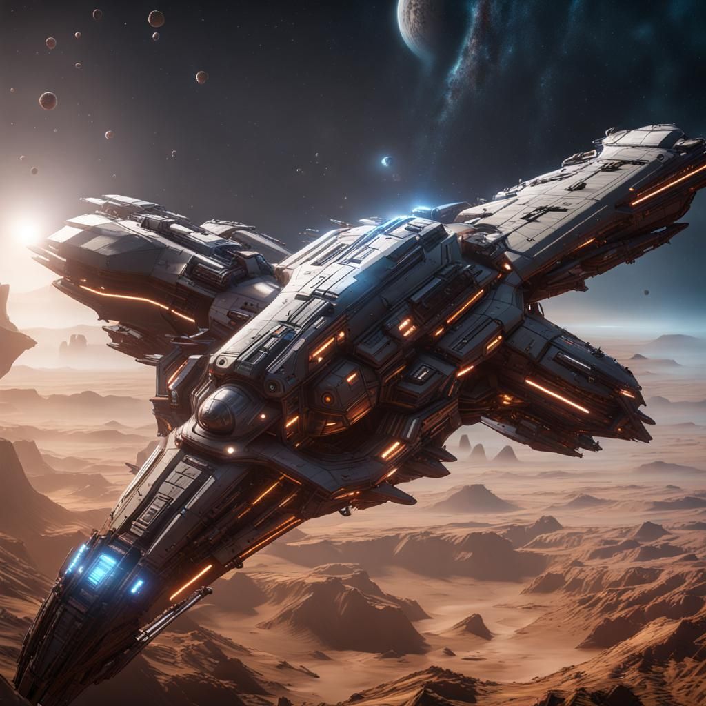 Epic Starship Rendered in Unreal Engine 5