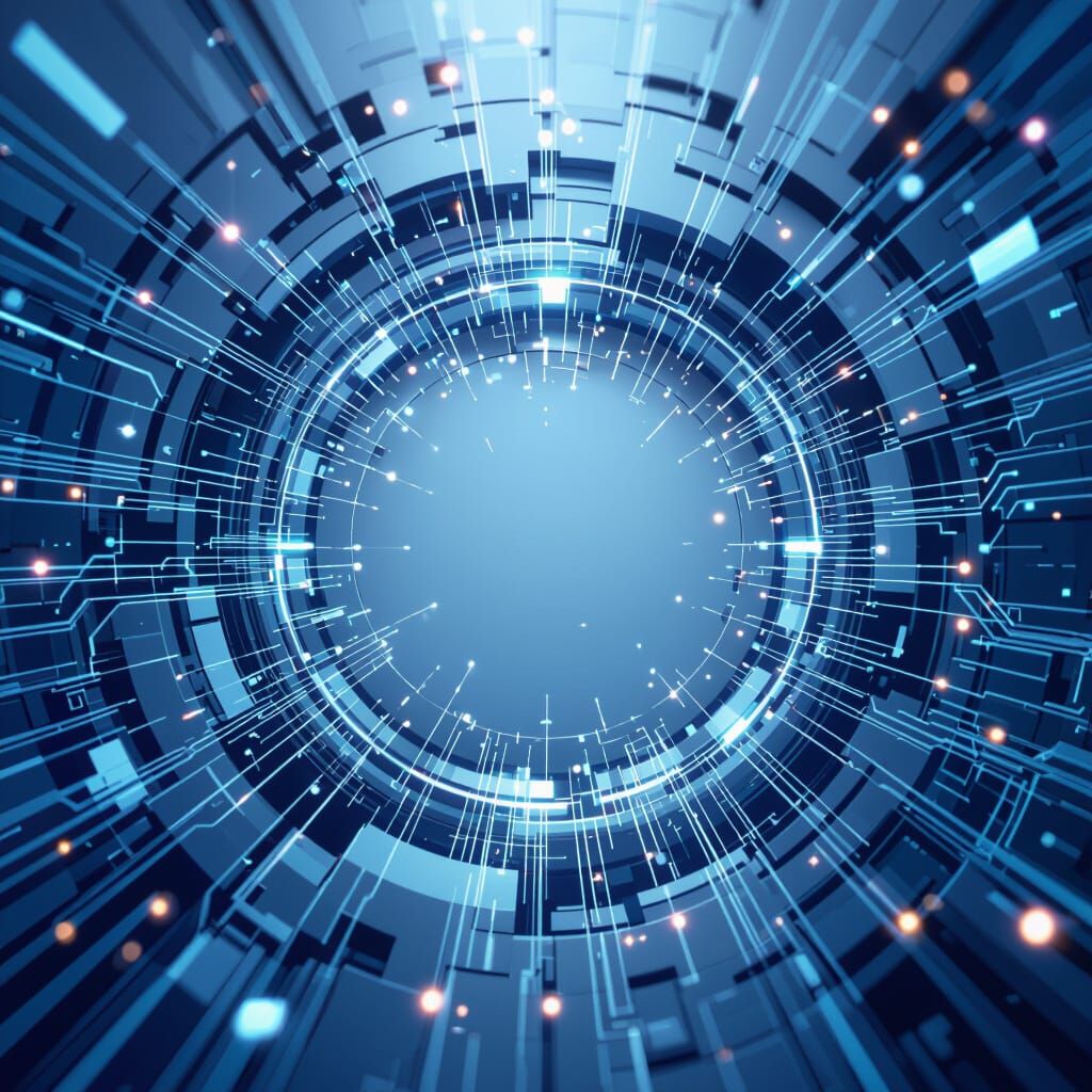 Abstract Futuristic Tech Background in 3D Style