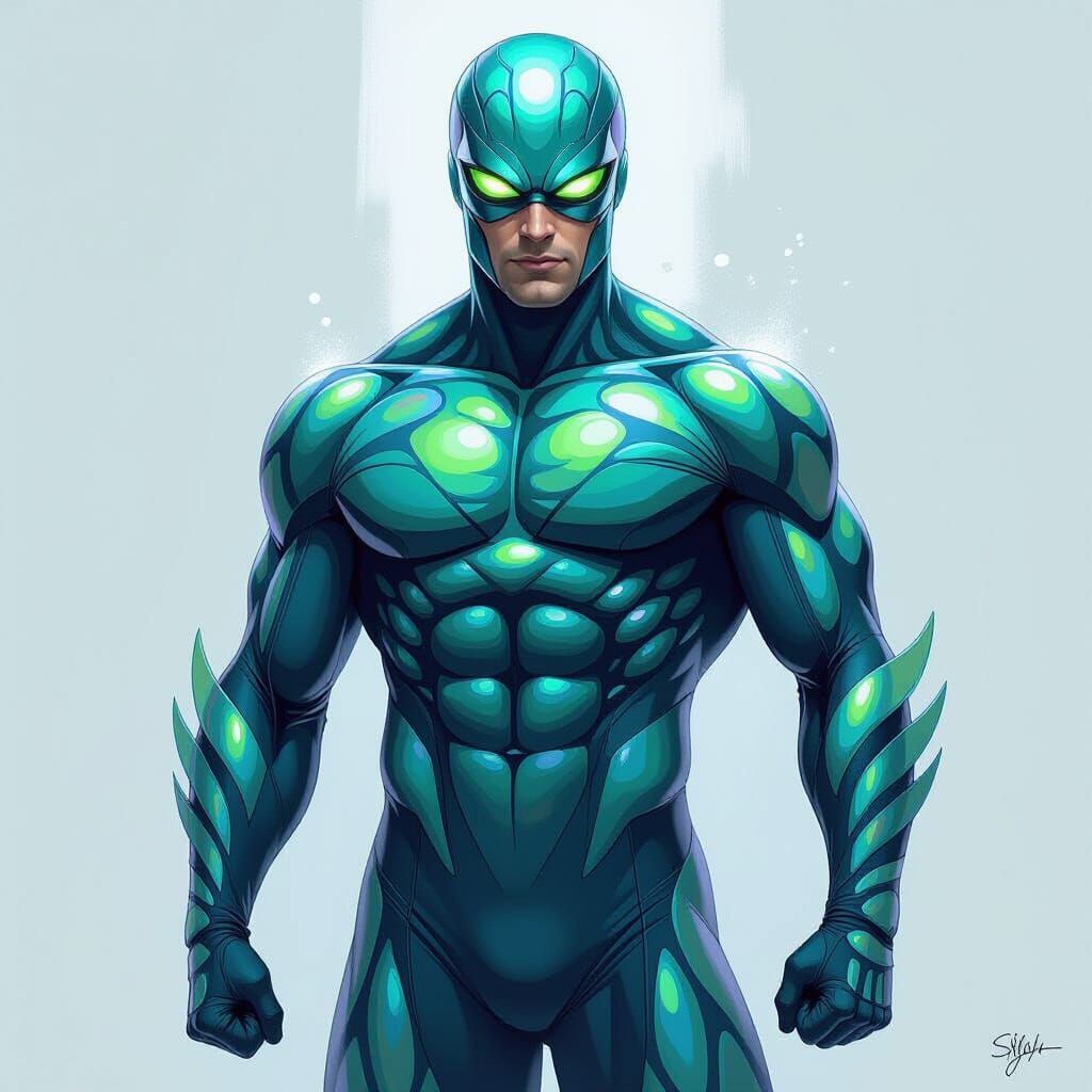 Cuttlefish Superhero: Camouflage Bodysuit Concept Art