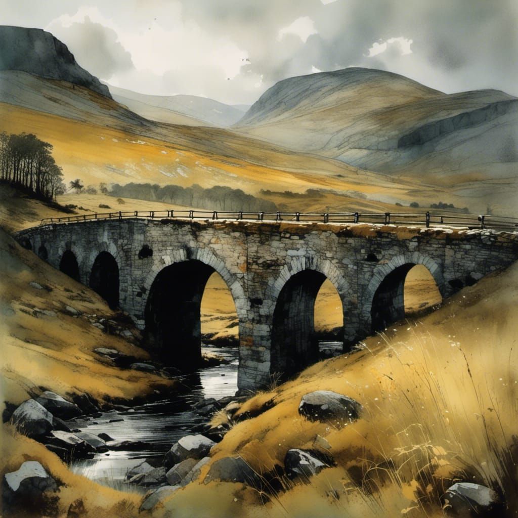 Highland Bridge: Golden Age Illustration