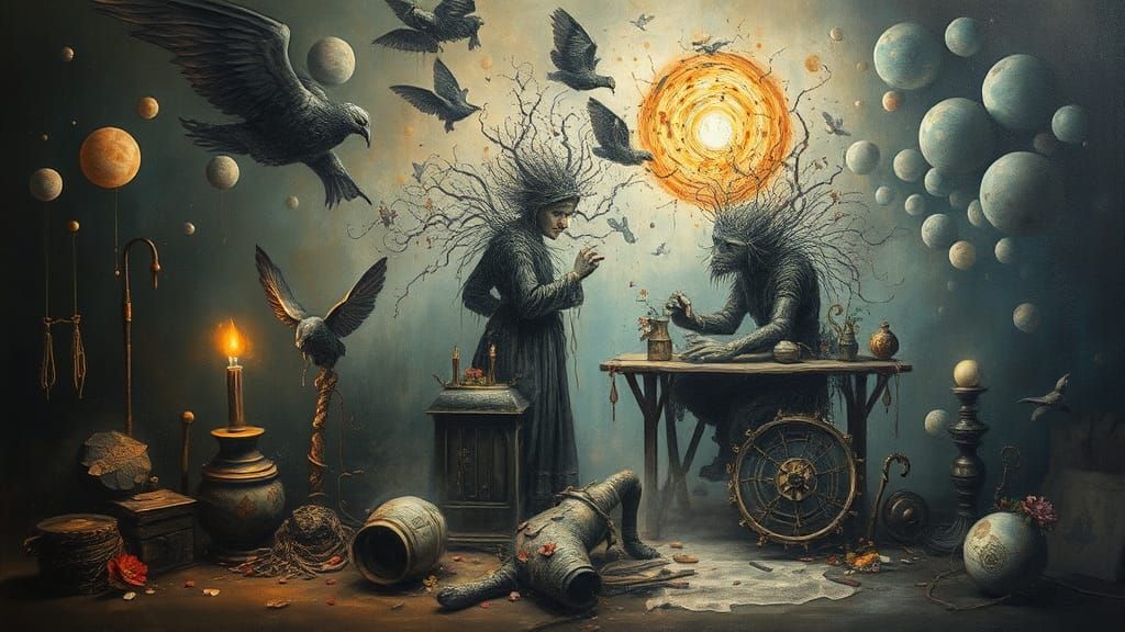 Magical Still Life Oil Painting From a Dream