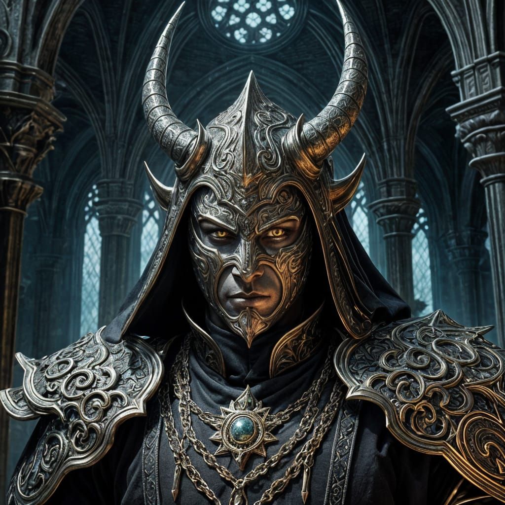 Xarathul: Dark Fantasy Portrait in Opulent Robes