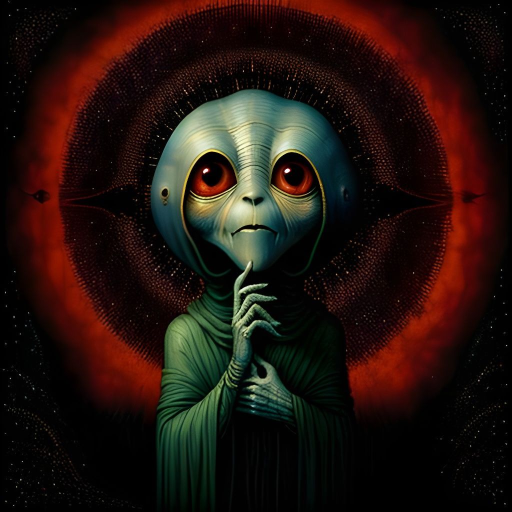 E.T. Raising His Hand in a Hauntingly Emotional Portrait