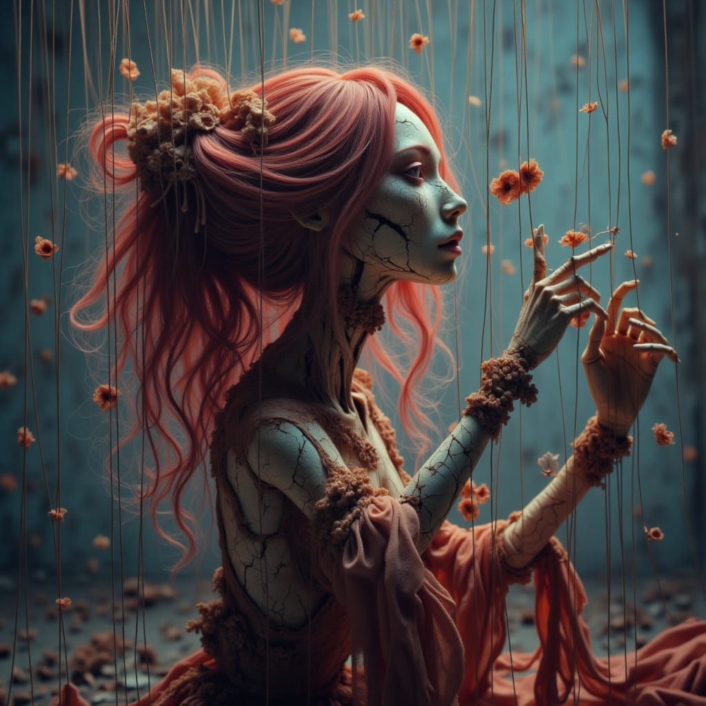 Gypsy Fortune Teller Dancing in Cyberpunk Neon