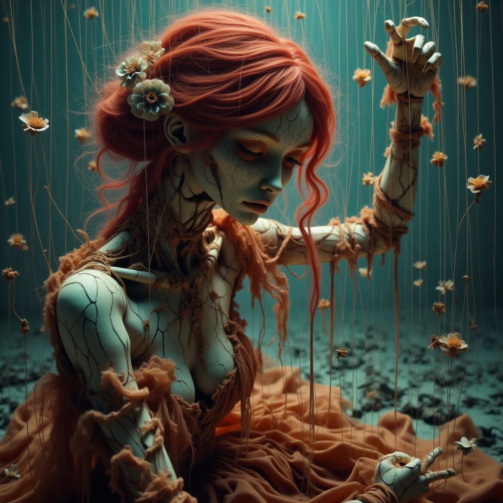 Gypsy Fortune Teller Dancing in Cyberpunk Neon