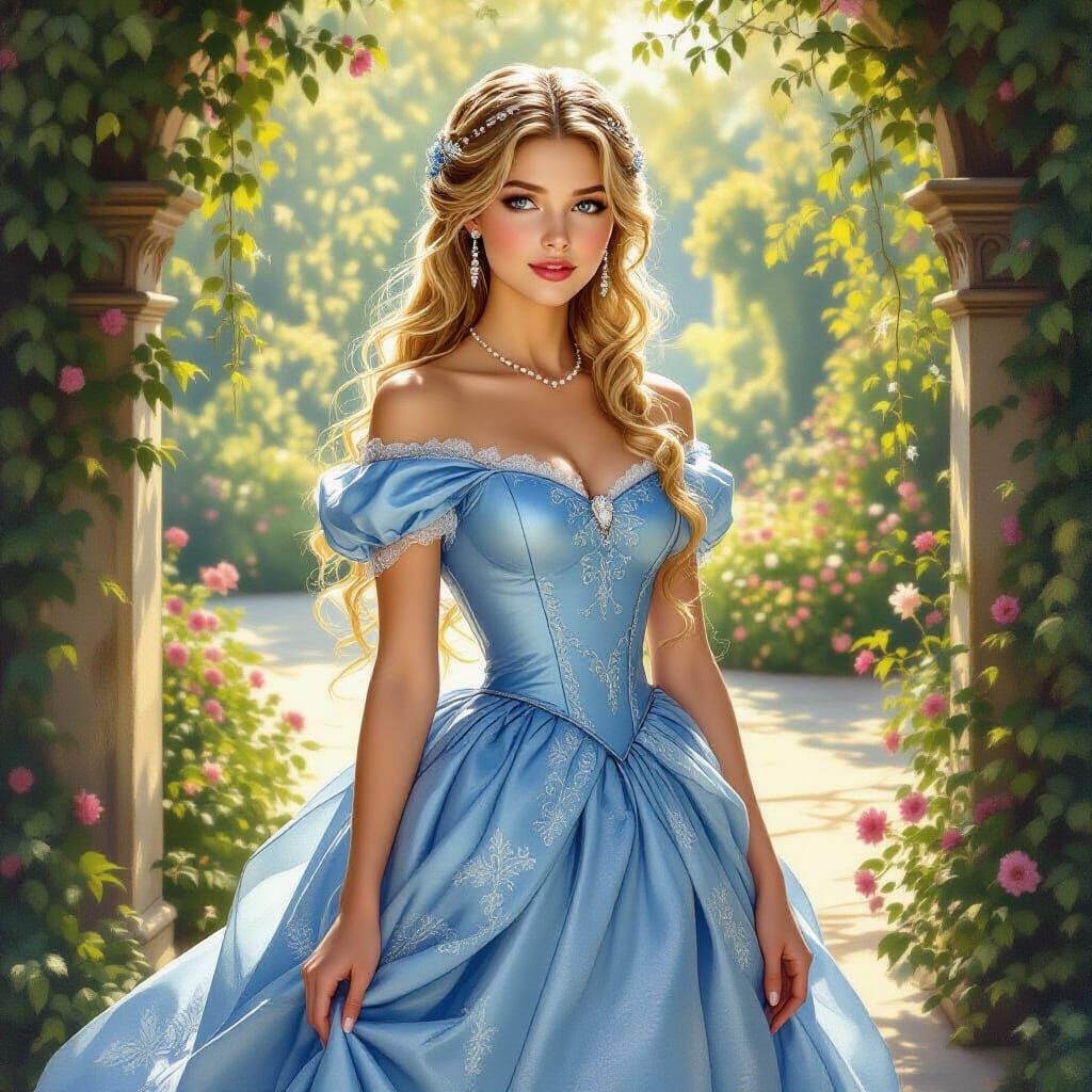 Cinderella's Daughter in Enchanted Garden