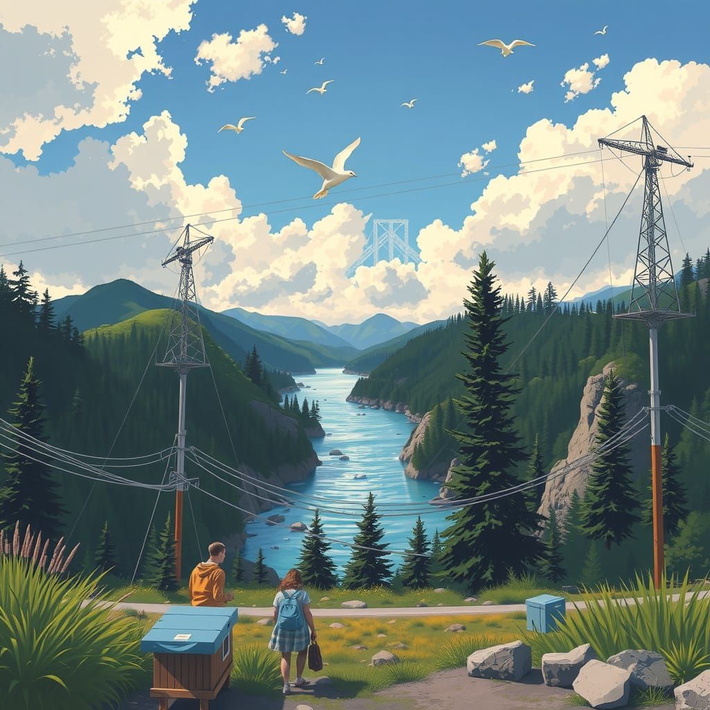 Cinematic Film Still with Film Grain Effect