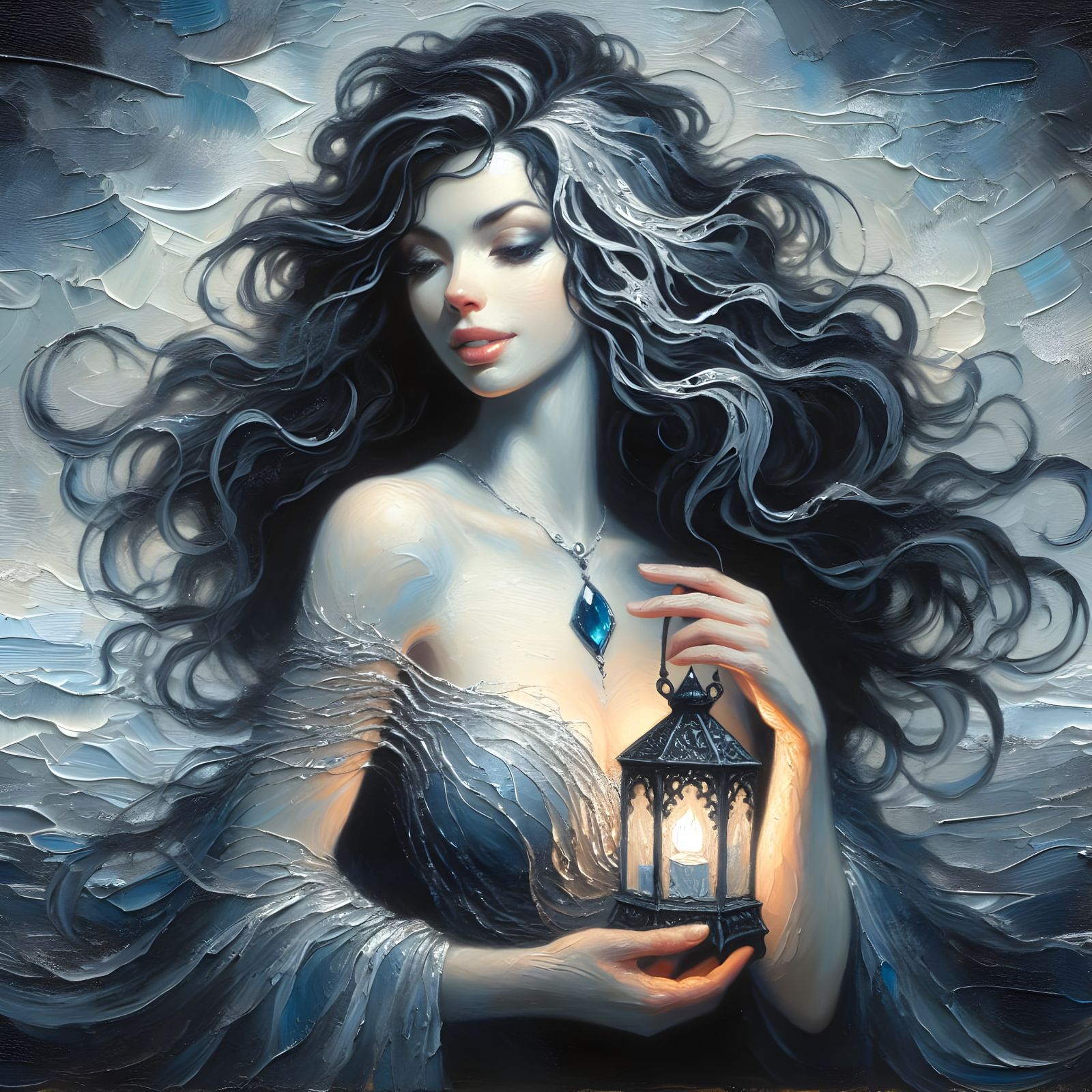 Romantic Goddess in Twilight Glow