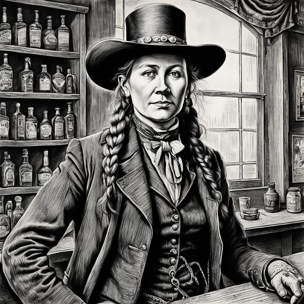 Wild West Icon Calamity Jane Entertains Saloon Patrons with...