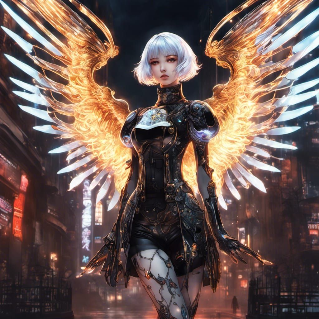 Cyberpunk angel
