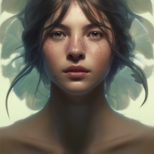 Winged Kappa Portrait in Hyperdetailed Splash Art