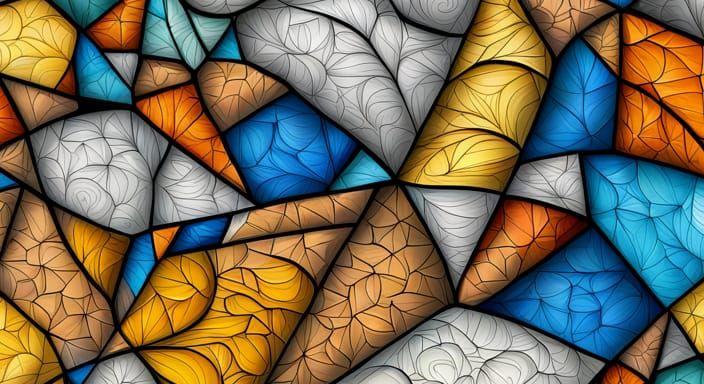 Abstract Zen Stones in Origami Style