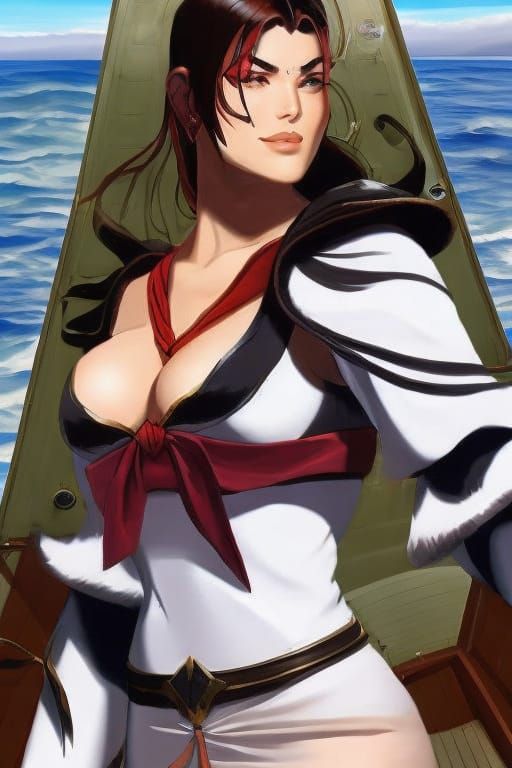 Ship Deck on Fair Waters: Fantasy Concept Art