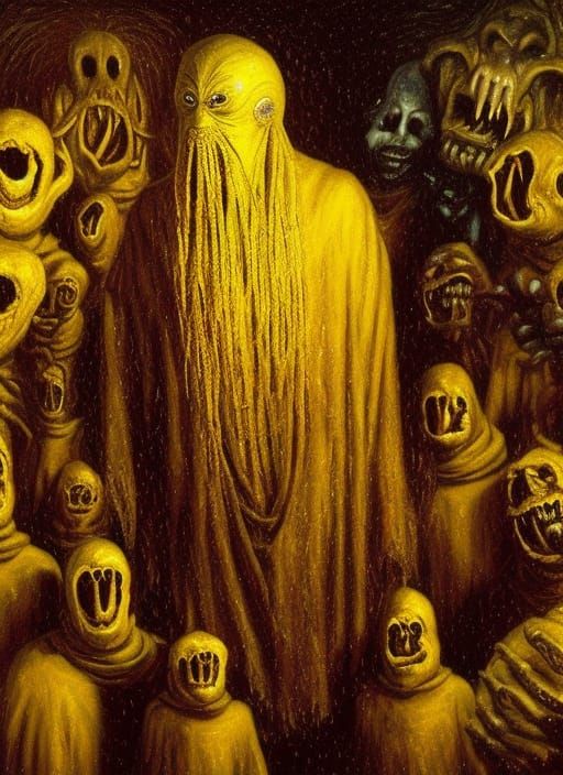 King in Yellow Holds Court in Dramatic Lighting