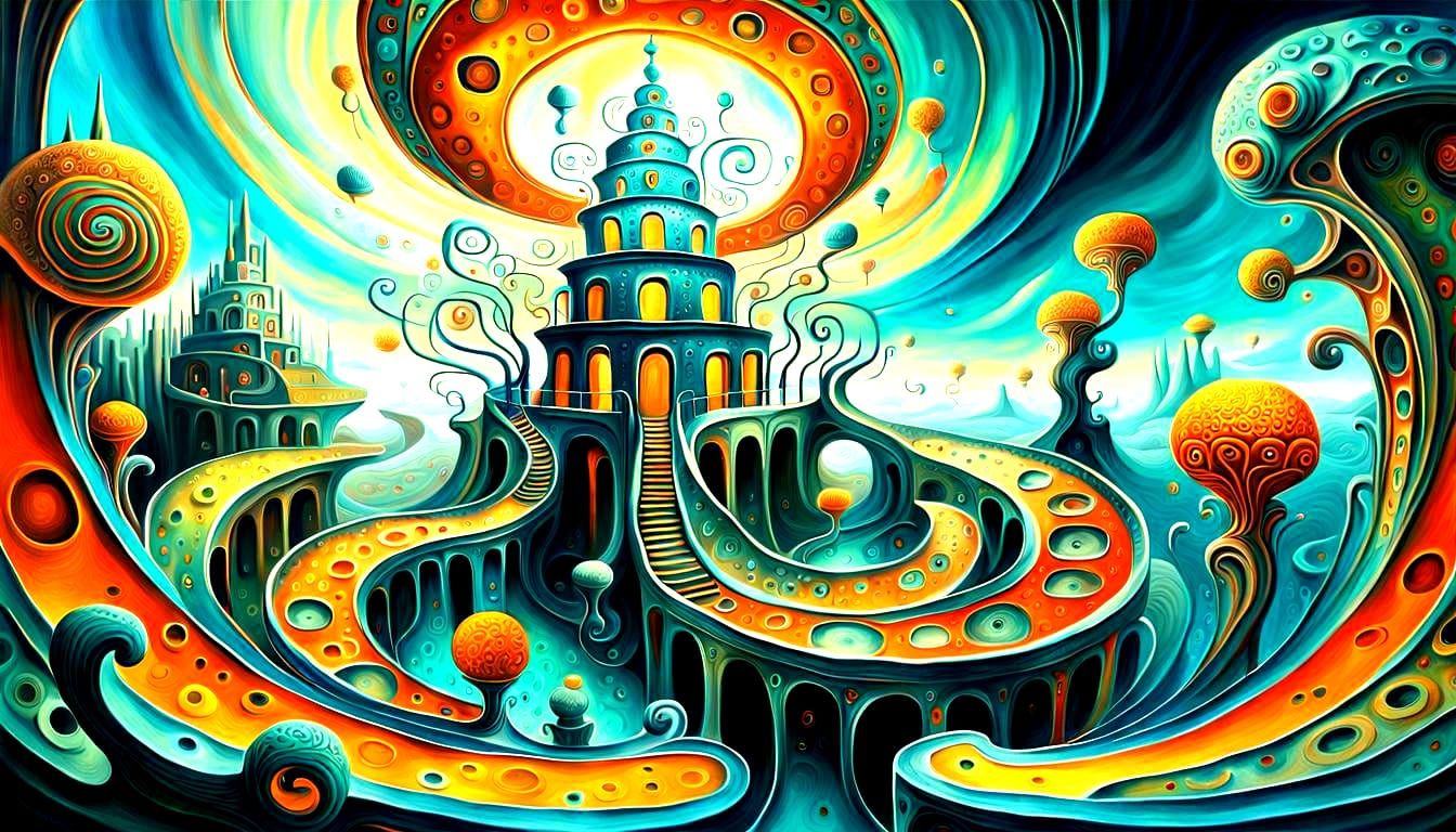 Surreal Scene in Style of Salvador Dali