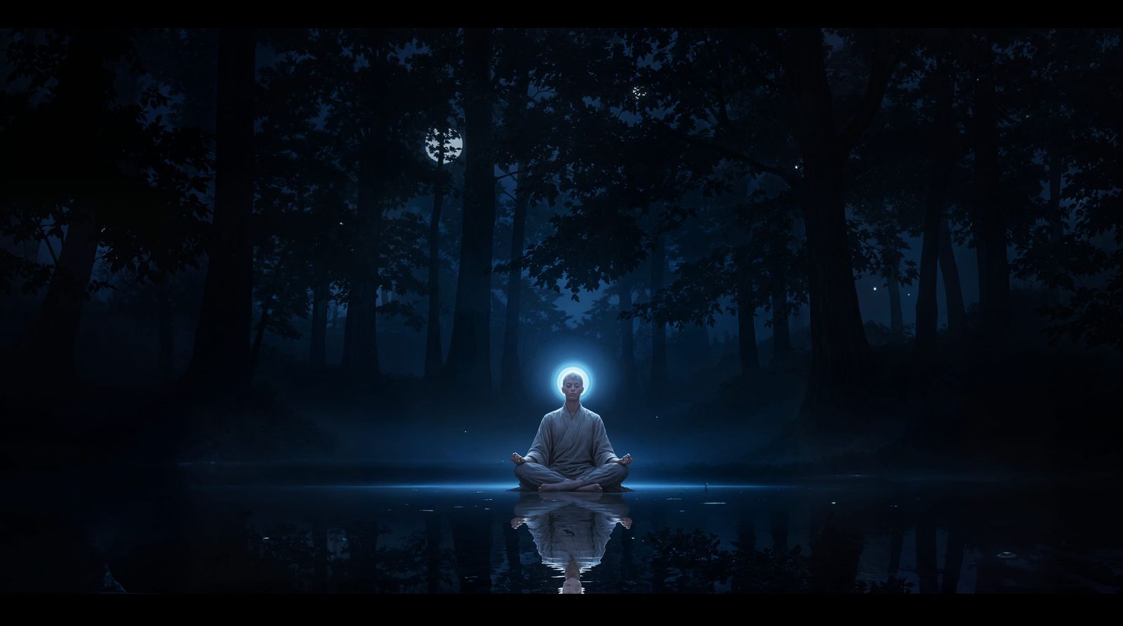 Mystical Forest Meditation at Night