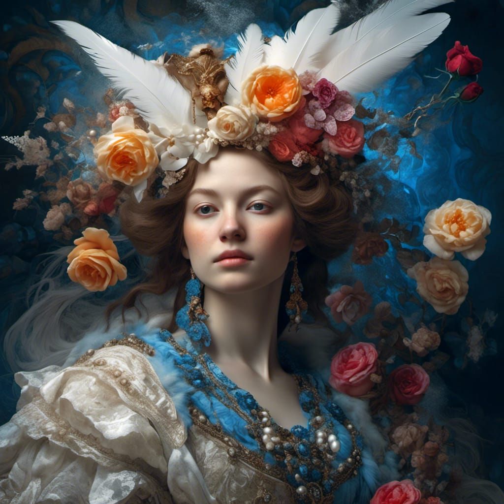 Hyperrealistic Portrait of Woman in Rembrandt Style