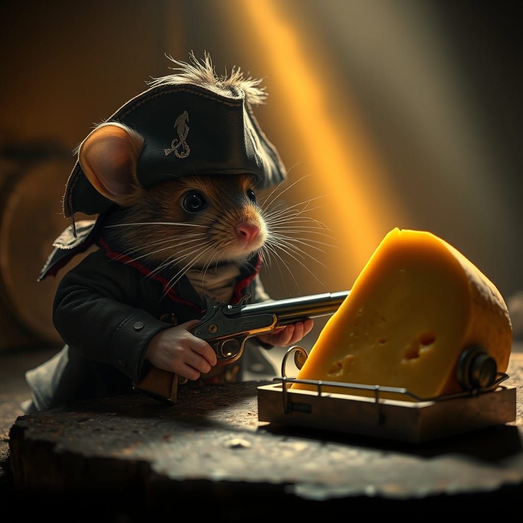 Mouse Pirate in Intricate Heist Scene