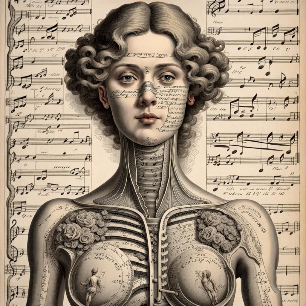 Anatomical Music Notation: A Woman in Love