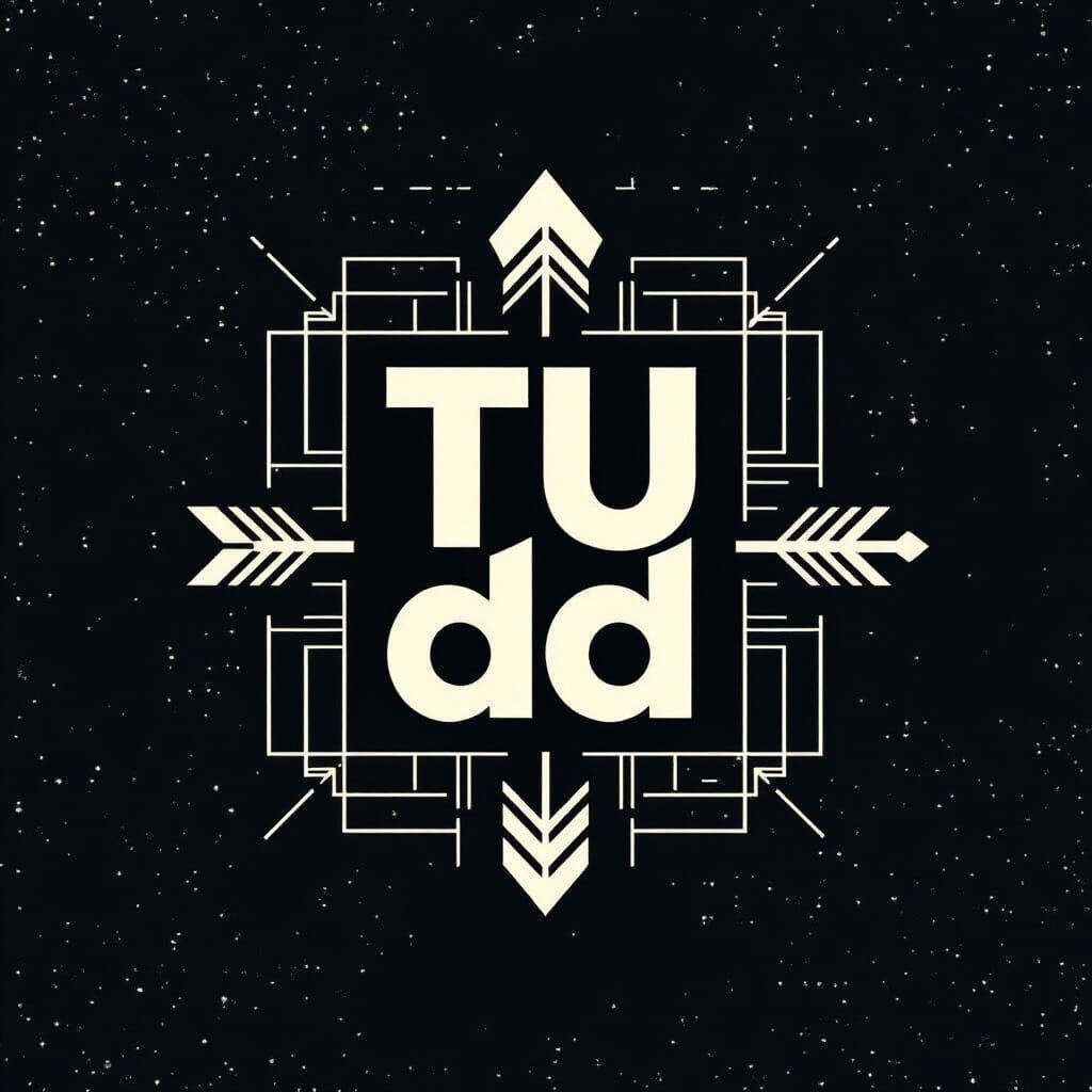 Bauhaus Style Typographic Logo for TU dd