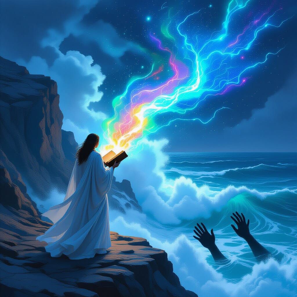 Bioluminescent Ocean: A Surreal Book of Life