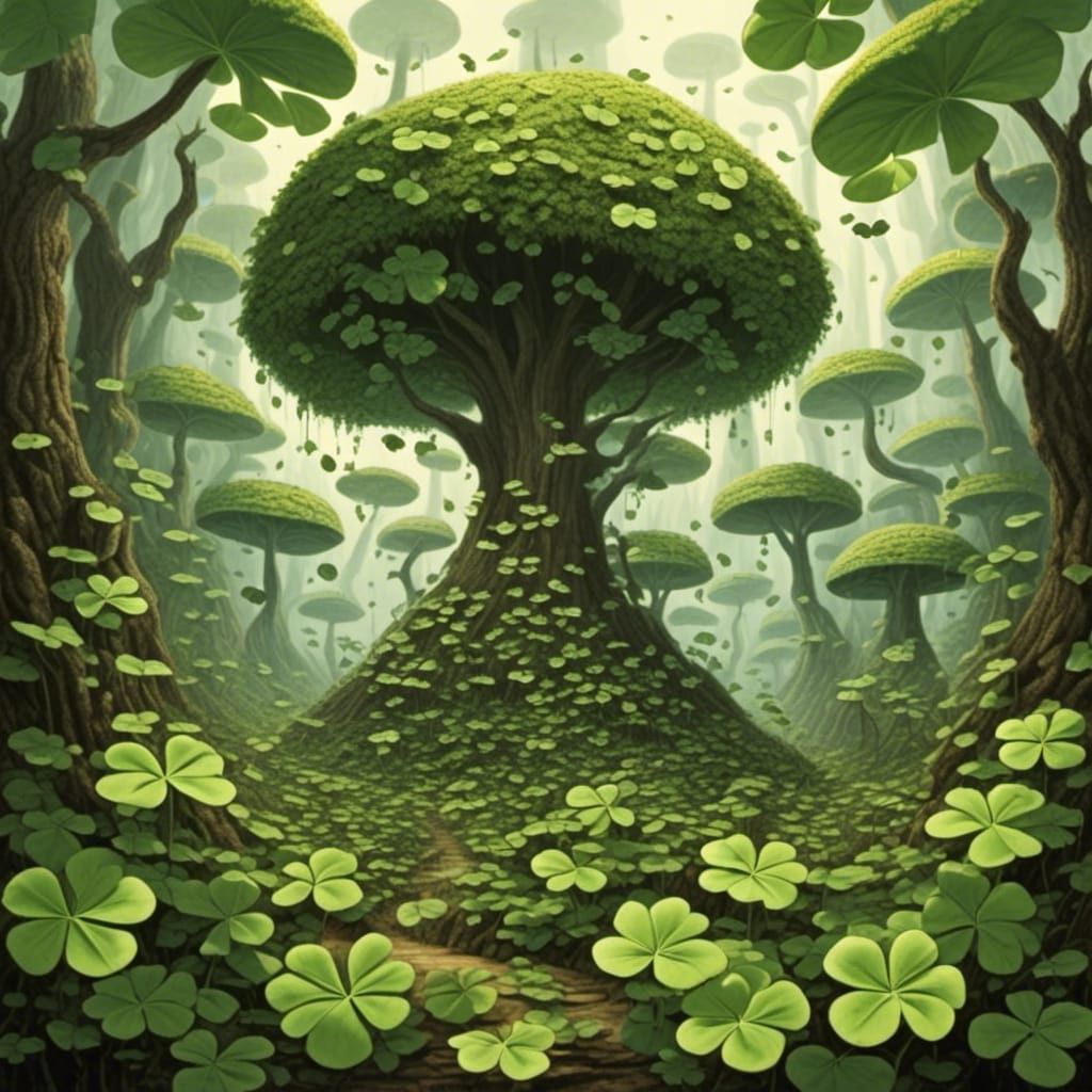 Storybook Forest of Shamrock Money Trees