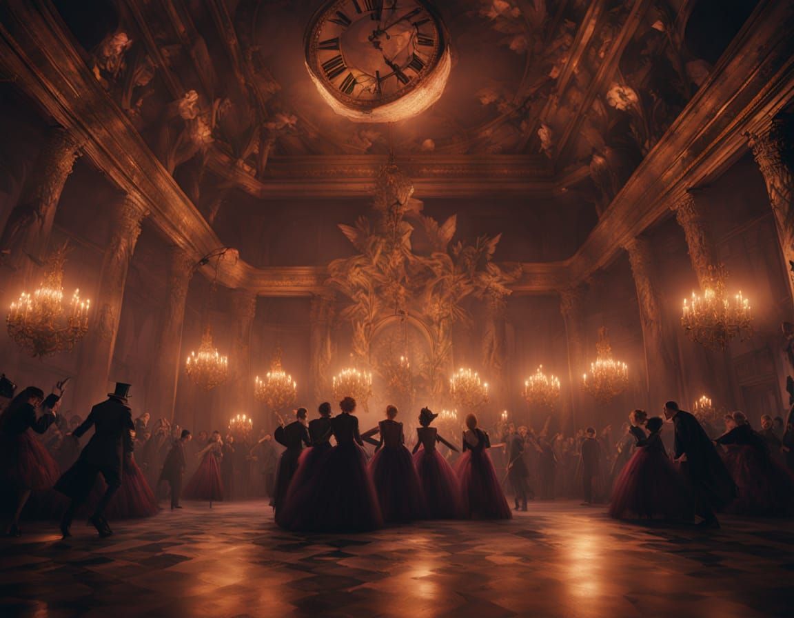 Gory Halloween Monsters Dance in Eerie Ballroom