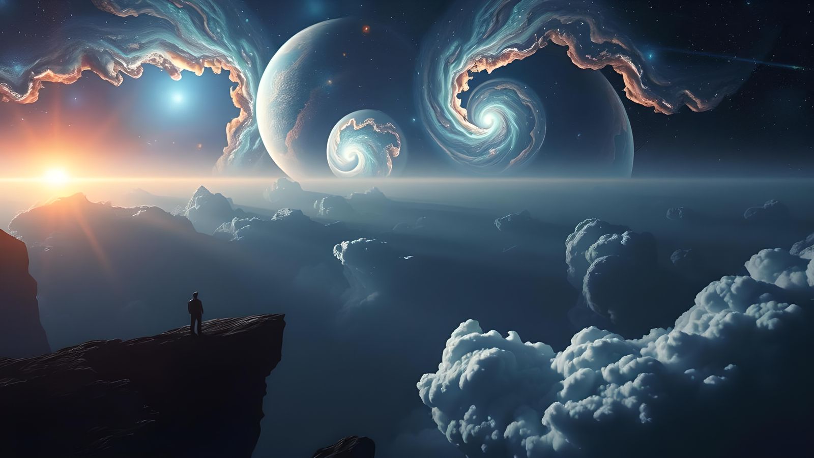 Cosmic Abyss: A Sci-Fi Panoramic Illustration